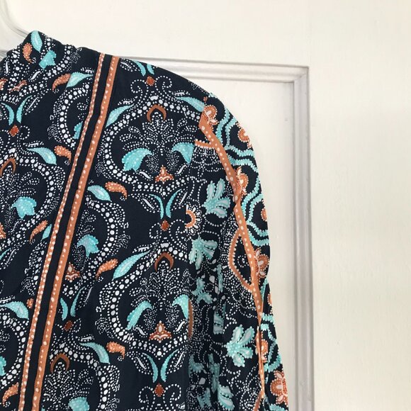 LOFT | Mosaic Split Neck Blouse - Picture 4 of 9